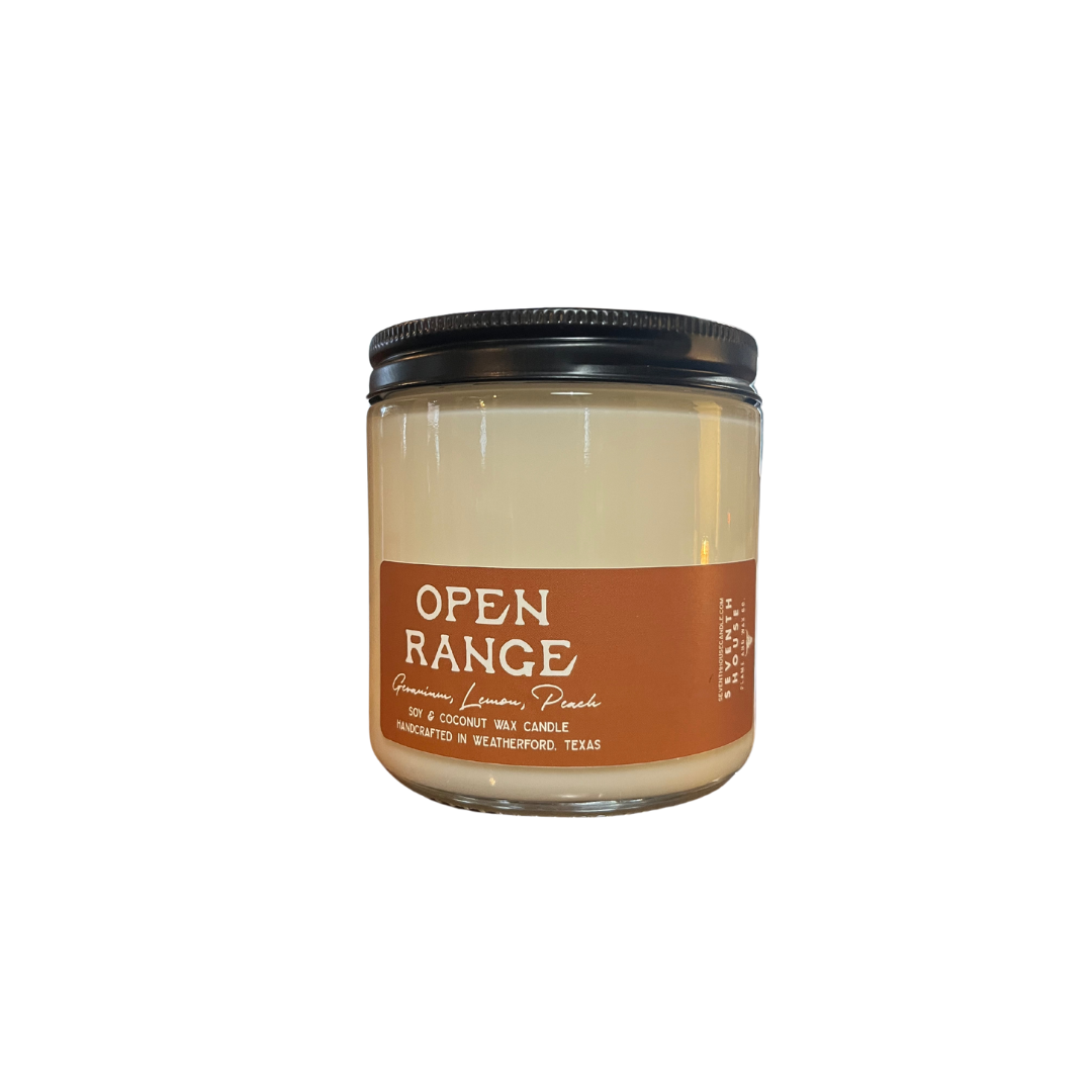 Open Range Geranium, Lemon and Peach Candle