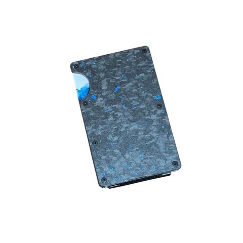 Slim Metal Wallet - Black and Blue