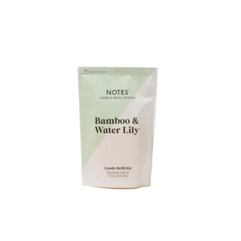 Notes Sustainable Candle Refill Kit - Bamboo and Water Lily