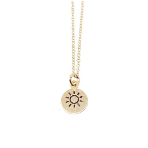 Sun Stamped Charm Necklace