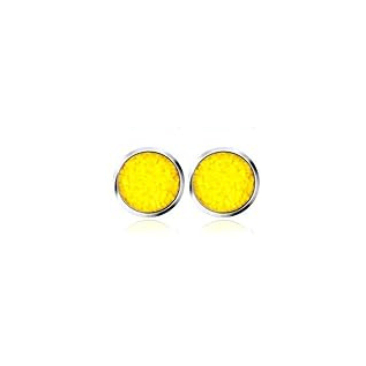 Yellow Druzy Studs