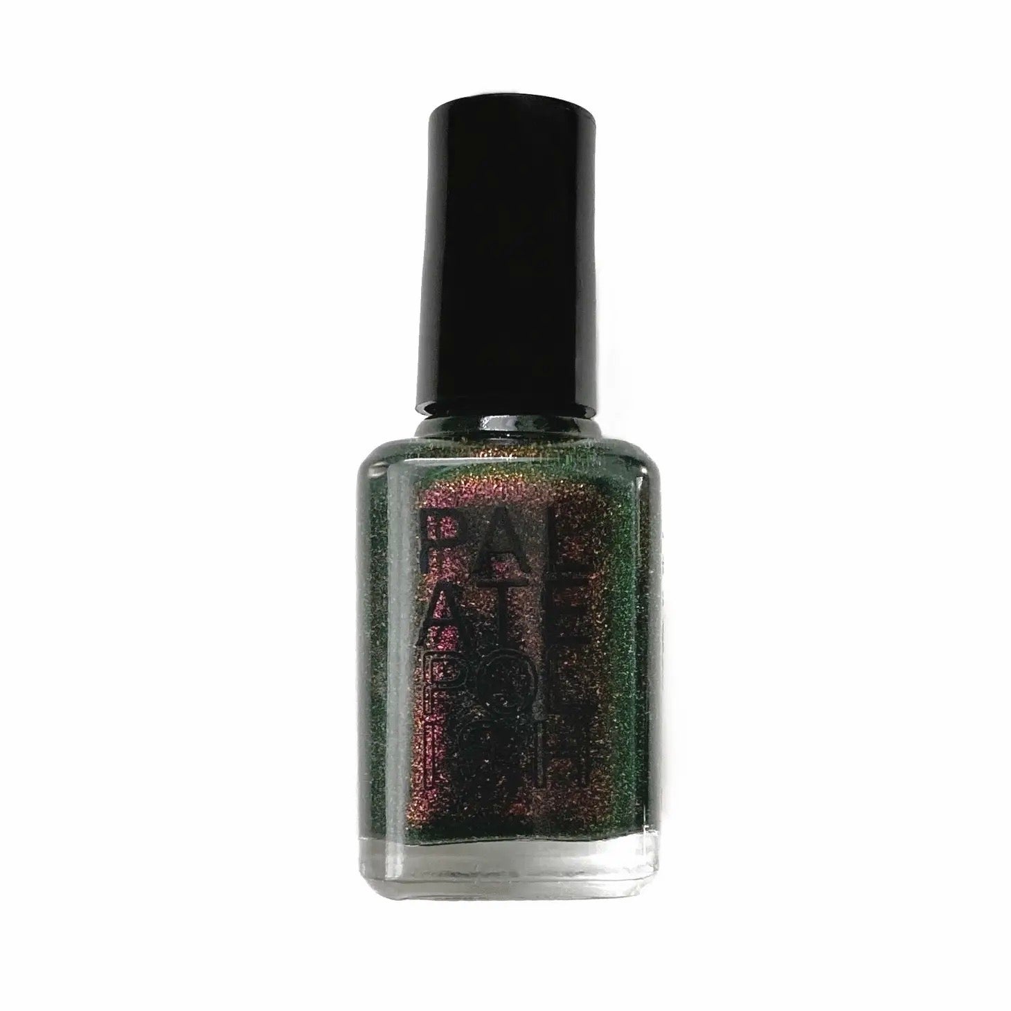 Fig Iridescent Green and Red Glitter Nail Polish