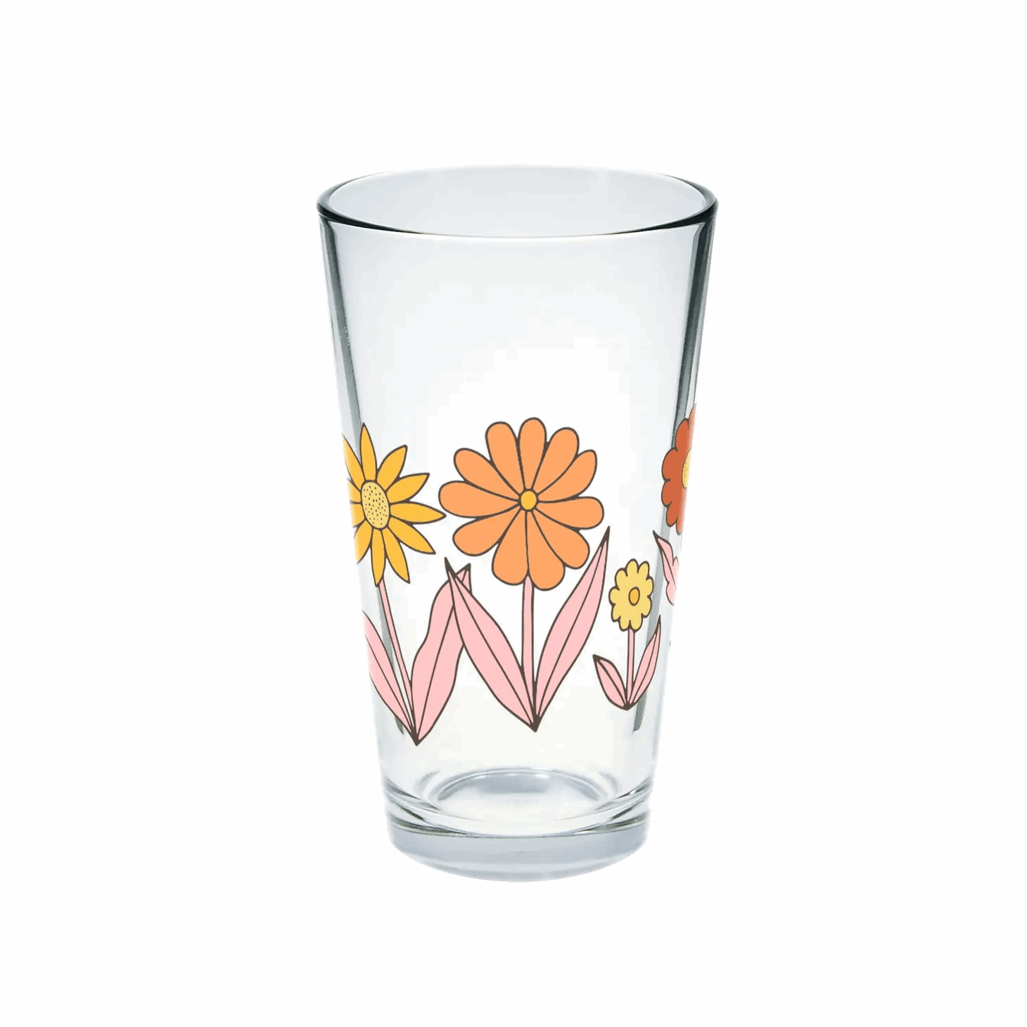 Flower Power Pint glass