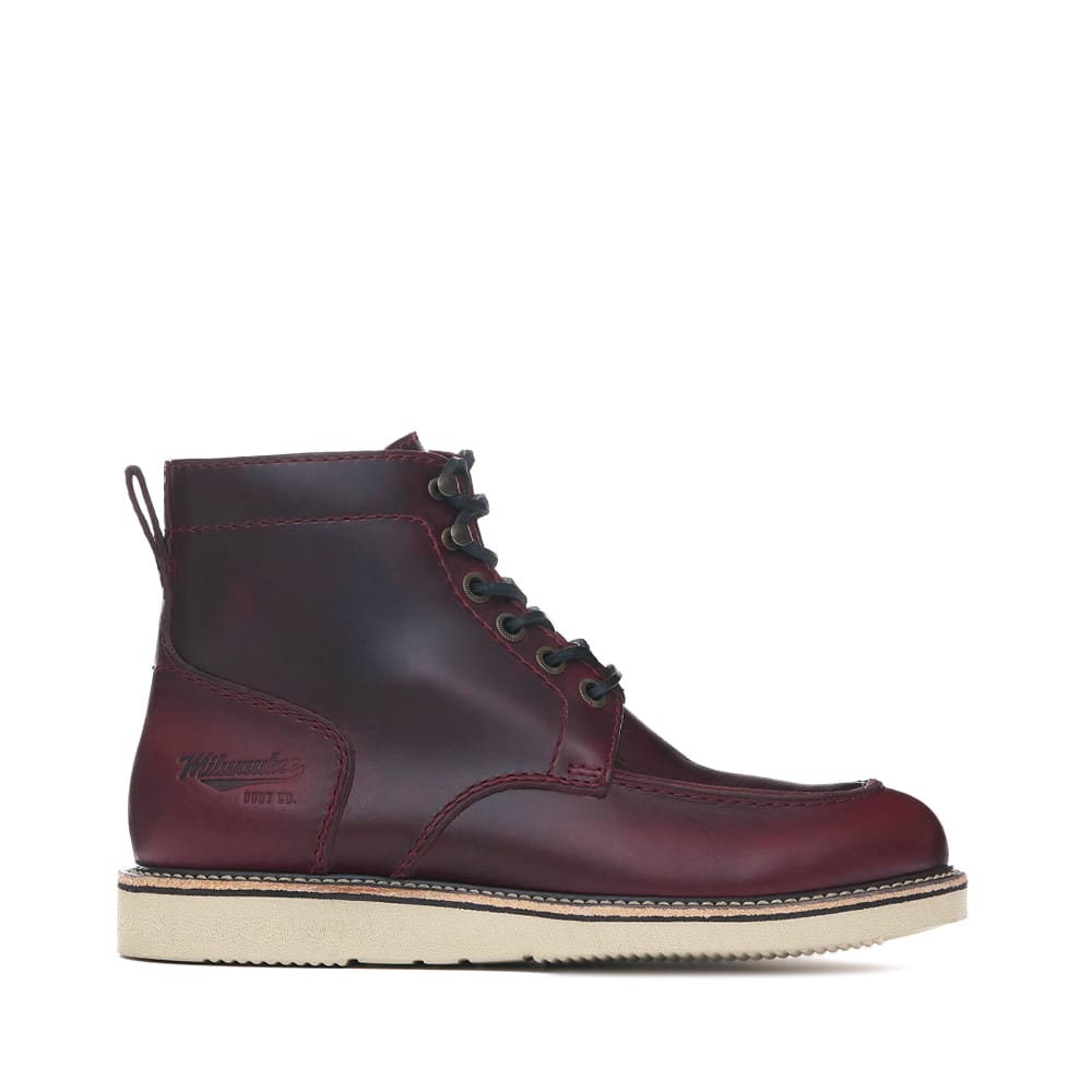 Milwaukee Boot Co. Bradford Moc Toe Boot - Oxblood