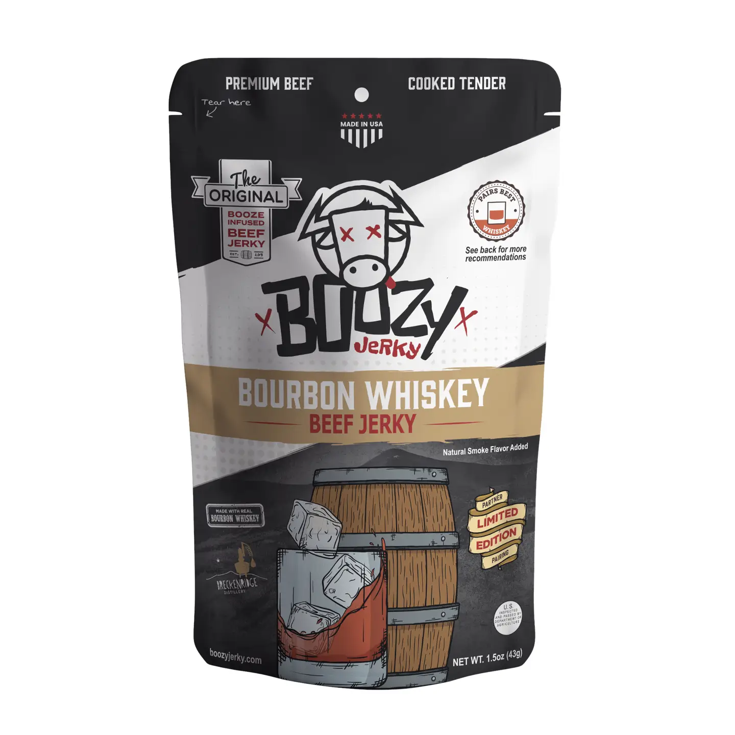 Boozy Jerky - Bourbon Whiskey
