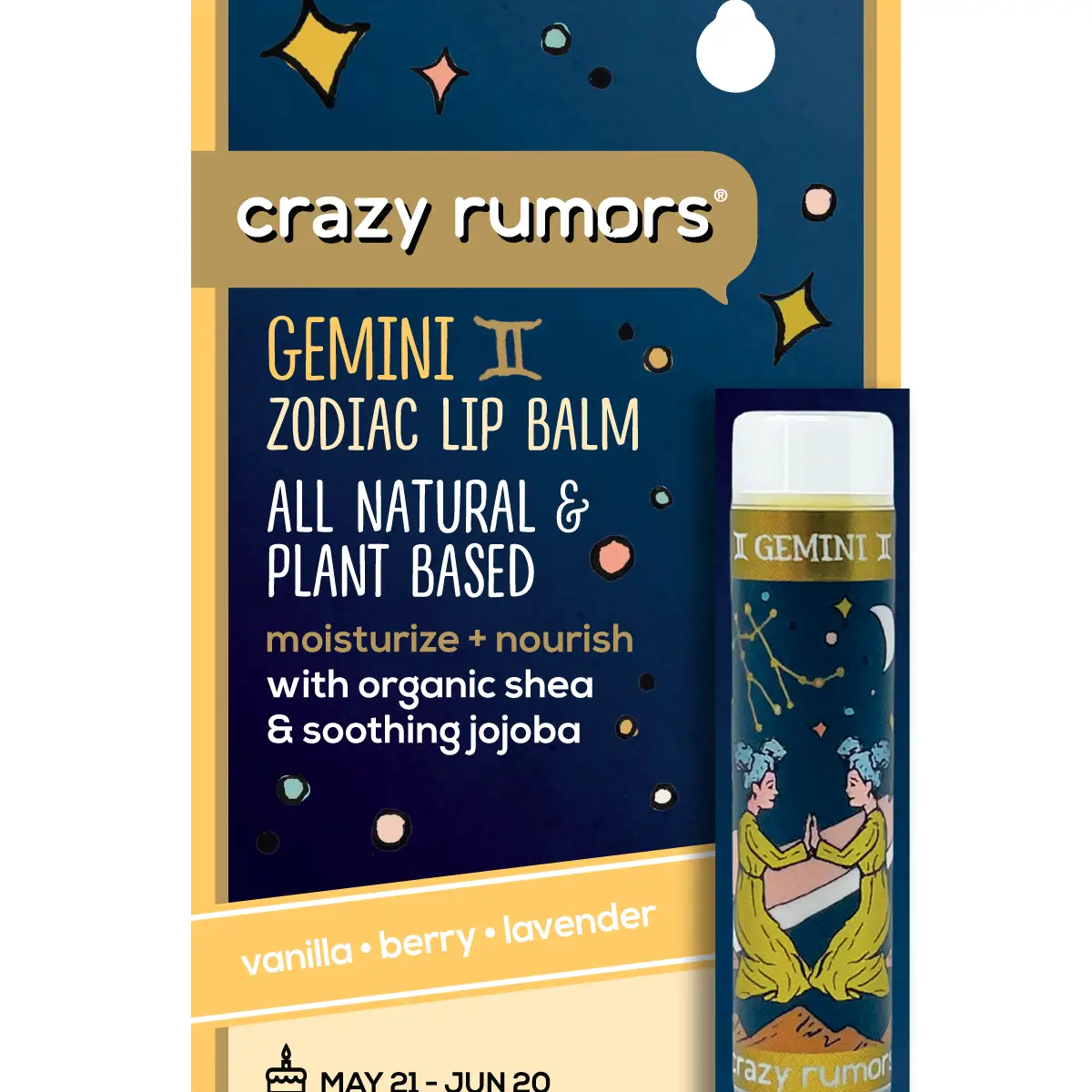 Gemini Zodiac Lip Balm
