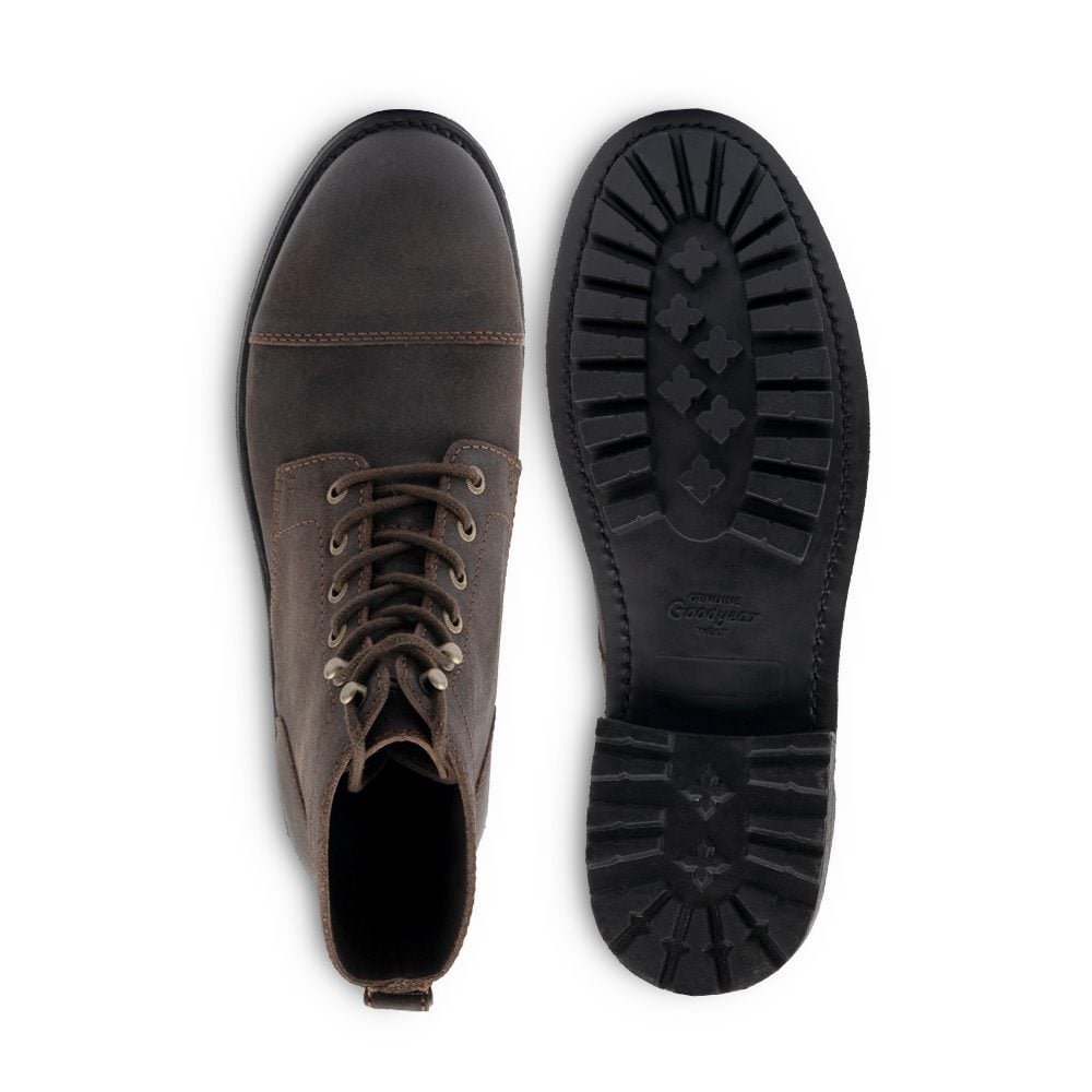 Milwaukee Boot Co. Pfister Cap Toe Boot - Chocolate