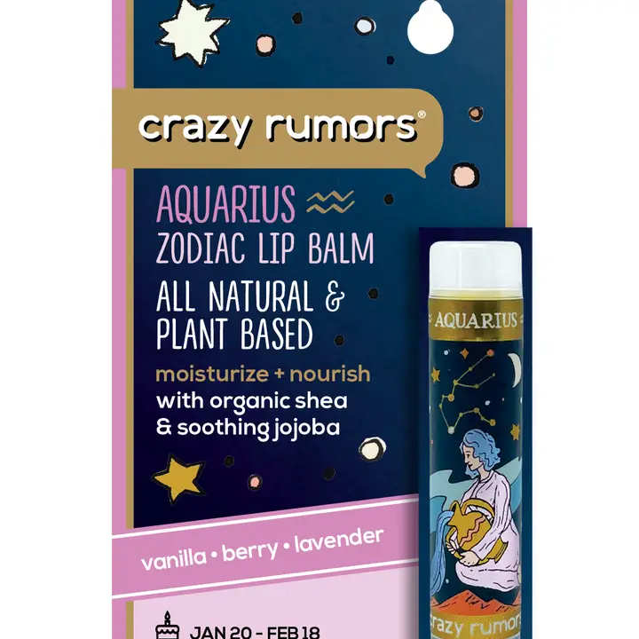 Aquarius Zodiac Lip Balm