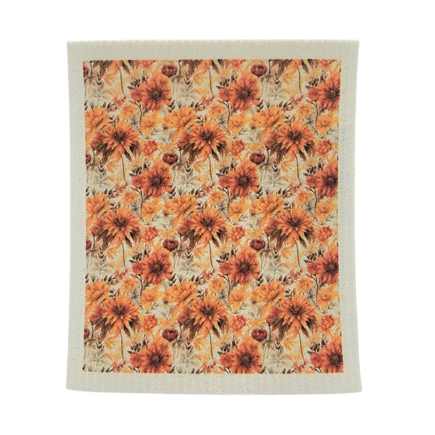 Autumn Sunflower Swedish Dishcloth