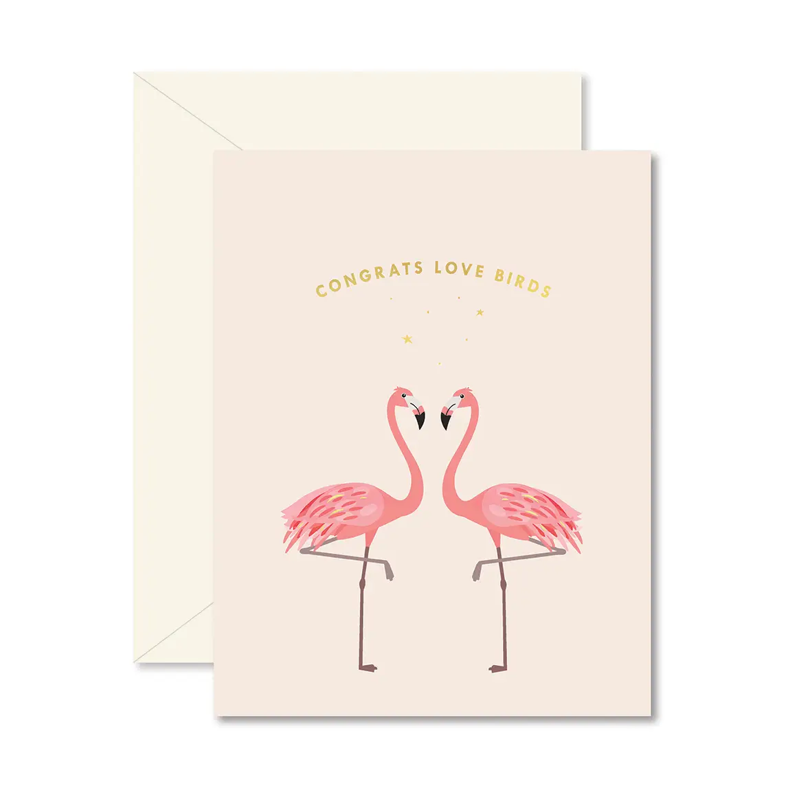 Congrats Love Birds Greeting Card
