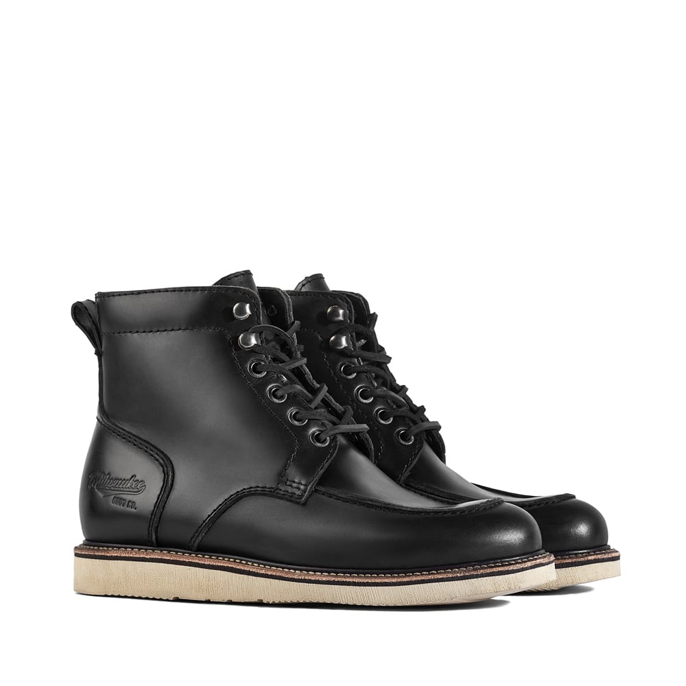 Milwaukee Boot Co. Bradford Moc Toe Boot - Black