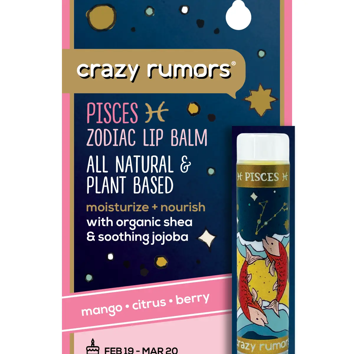 Pisces Zodiac Lip Balm