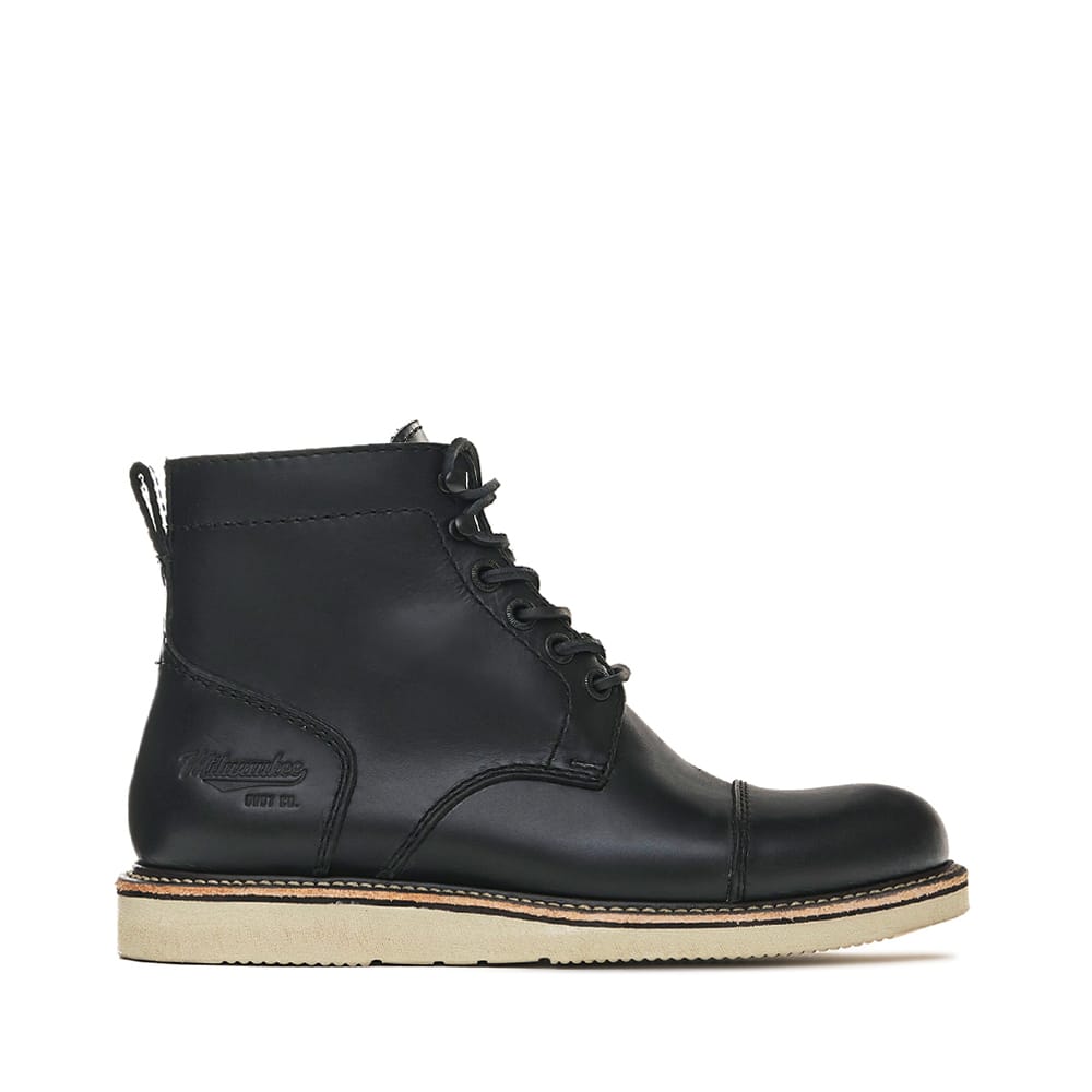 Milwaukee Boot Co. Brady Cap Toe Boot - Black