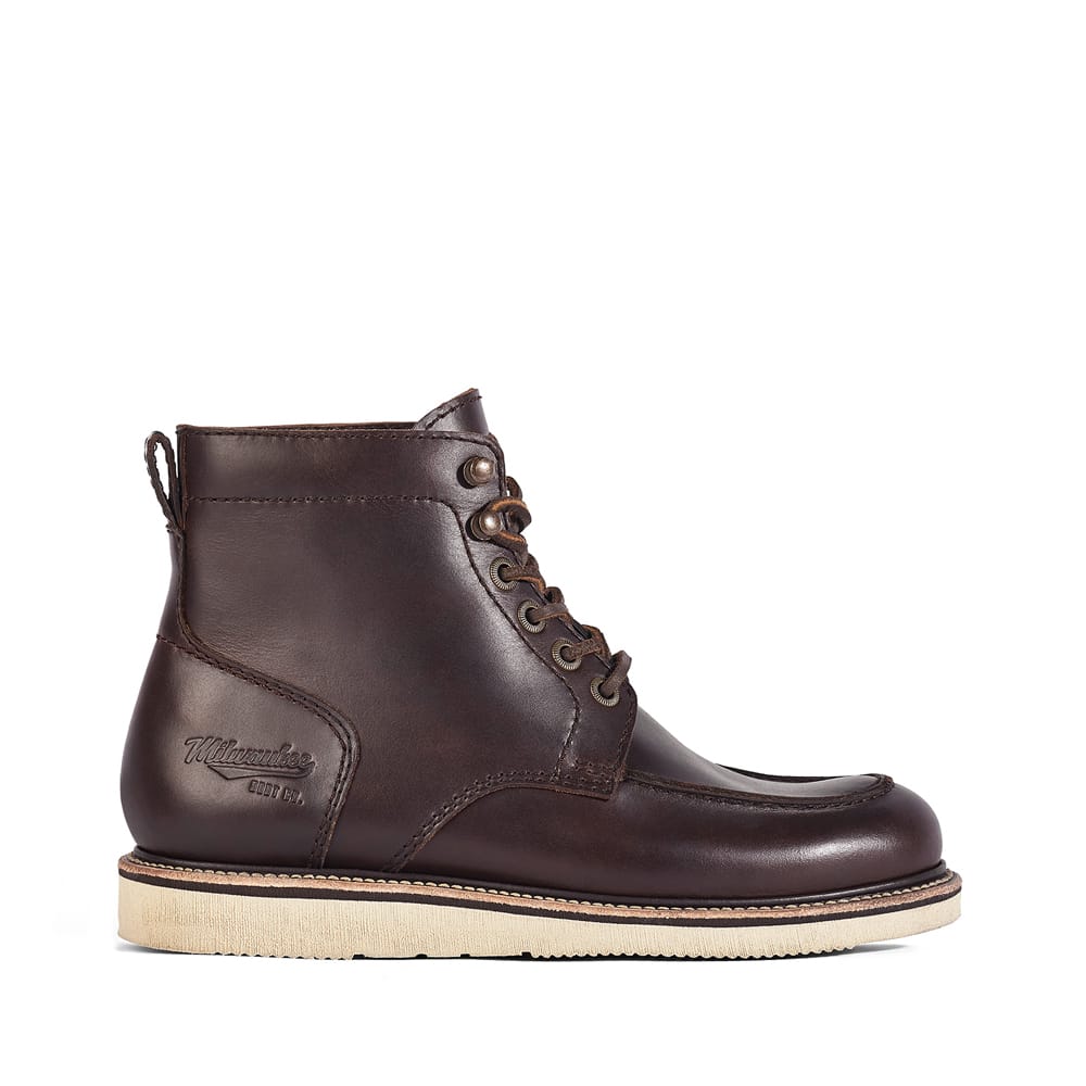 Milwaukee Boot Co. Bradford Moc Toe Boot - Dark Brown