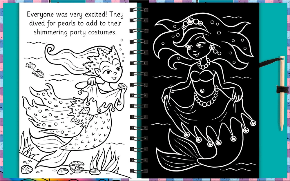 Scratch and Draw Art Book Mermaids
