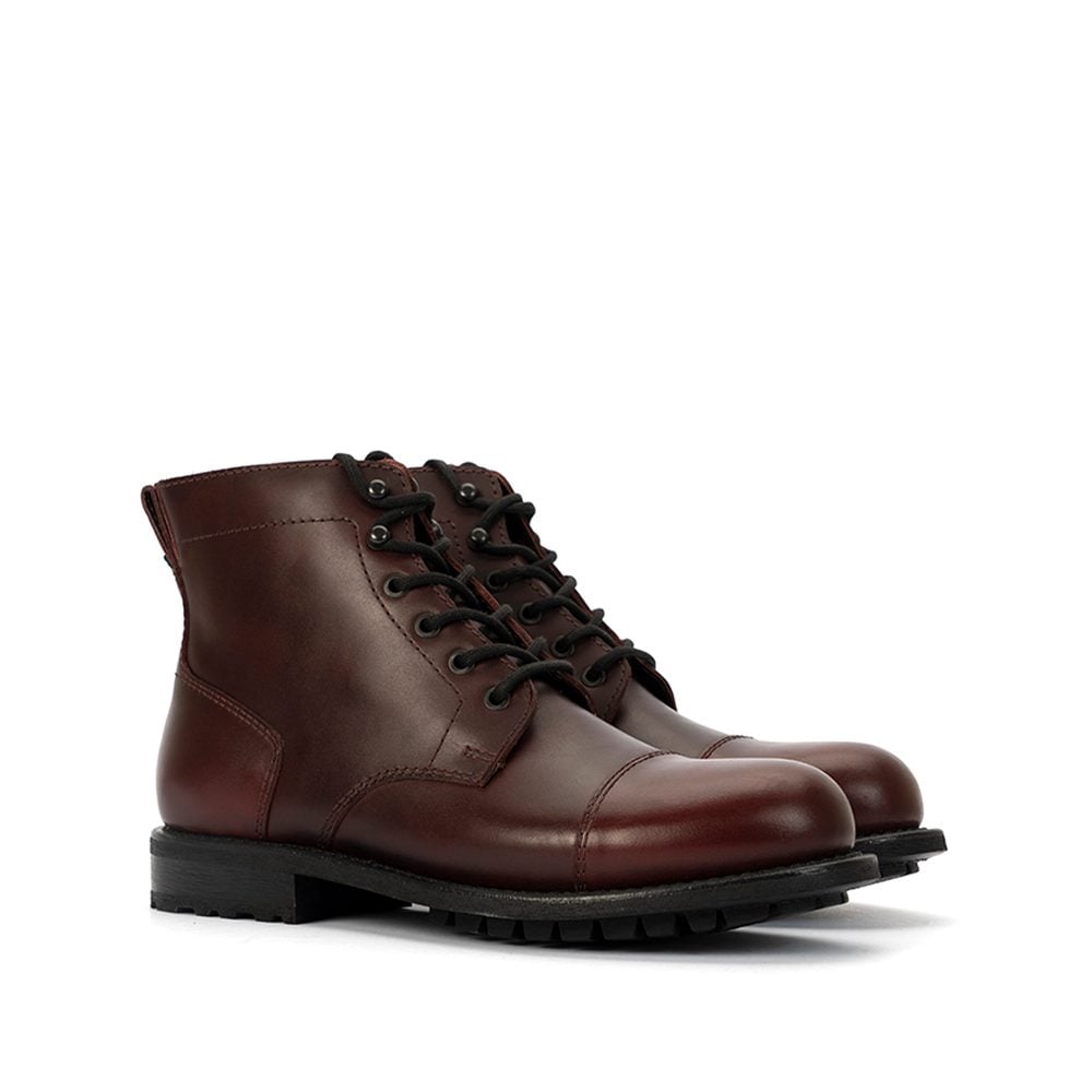 Milwaukee Boot Co. Pfister Cap Toe Boot - Oxblood