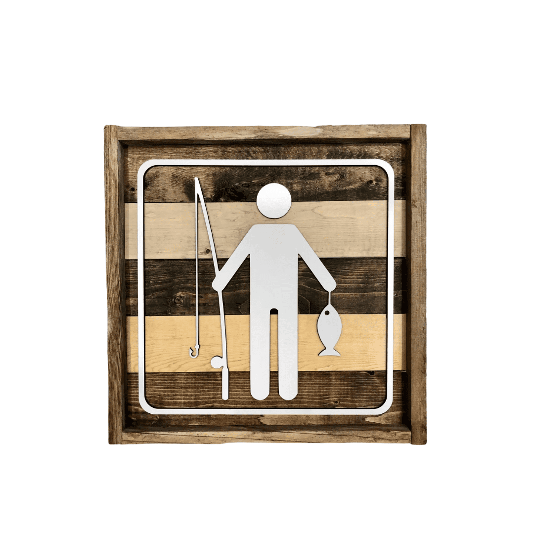 Fishing Rustic Wood Sign