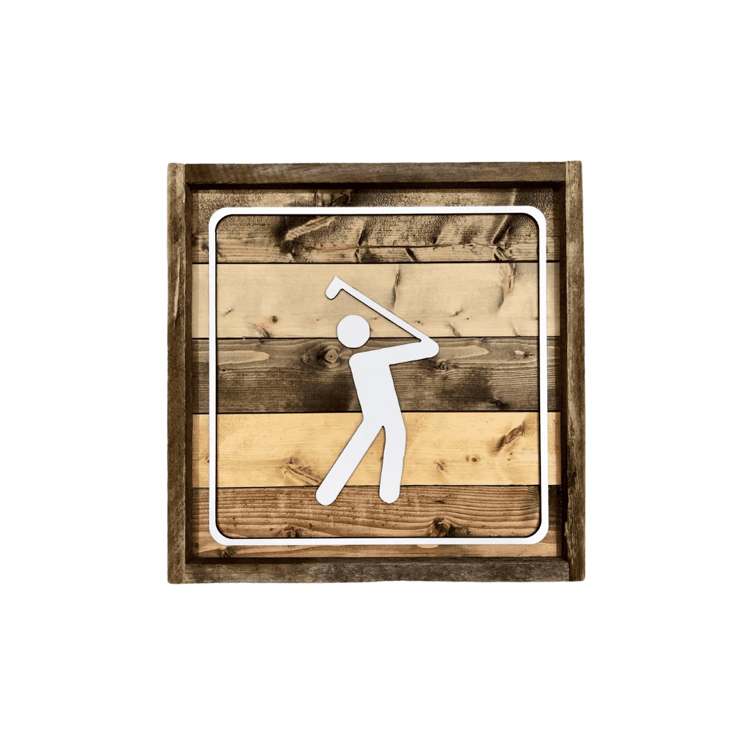 Golf Rustic Wood Sign