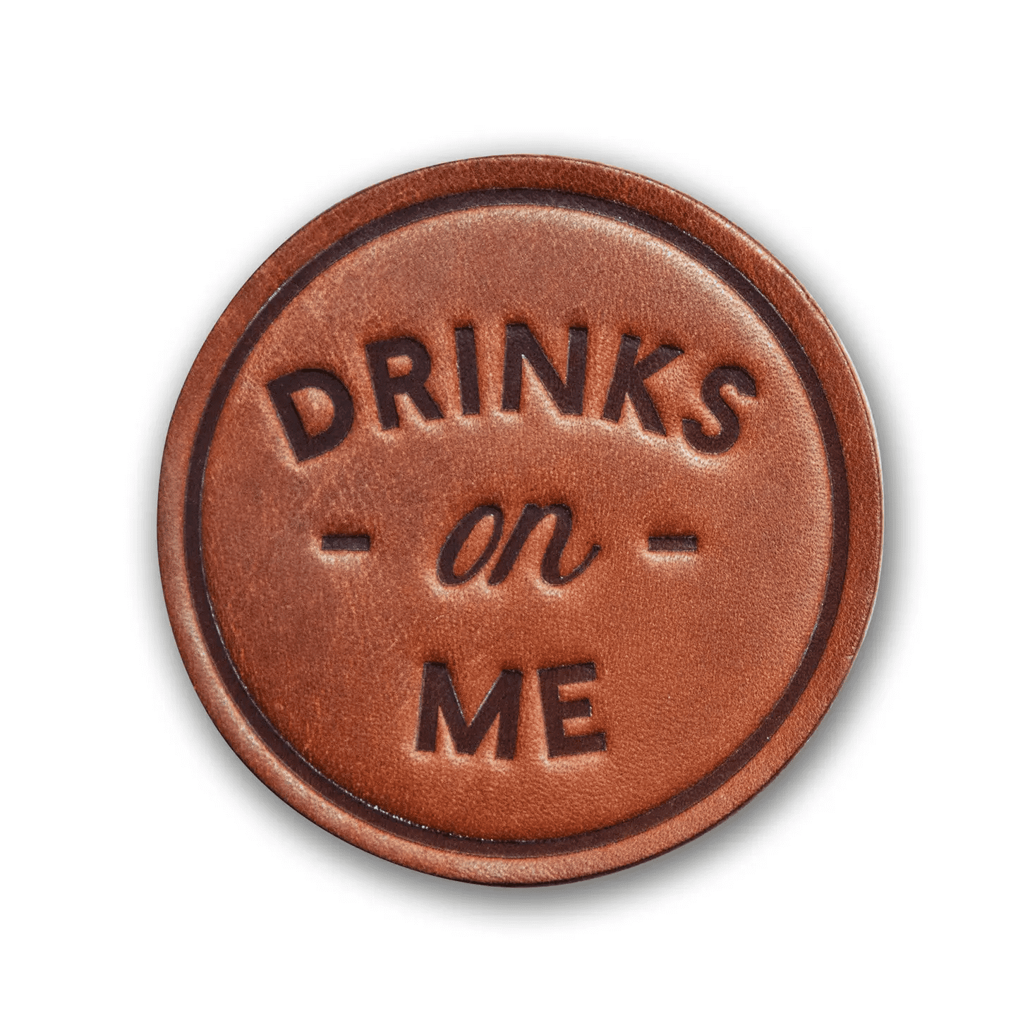 Sugarhouse Leather Coasters Drinks on Me