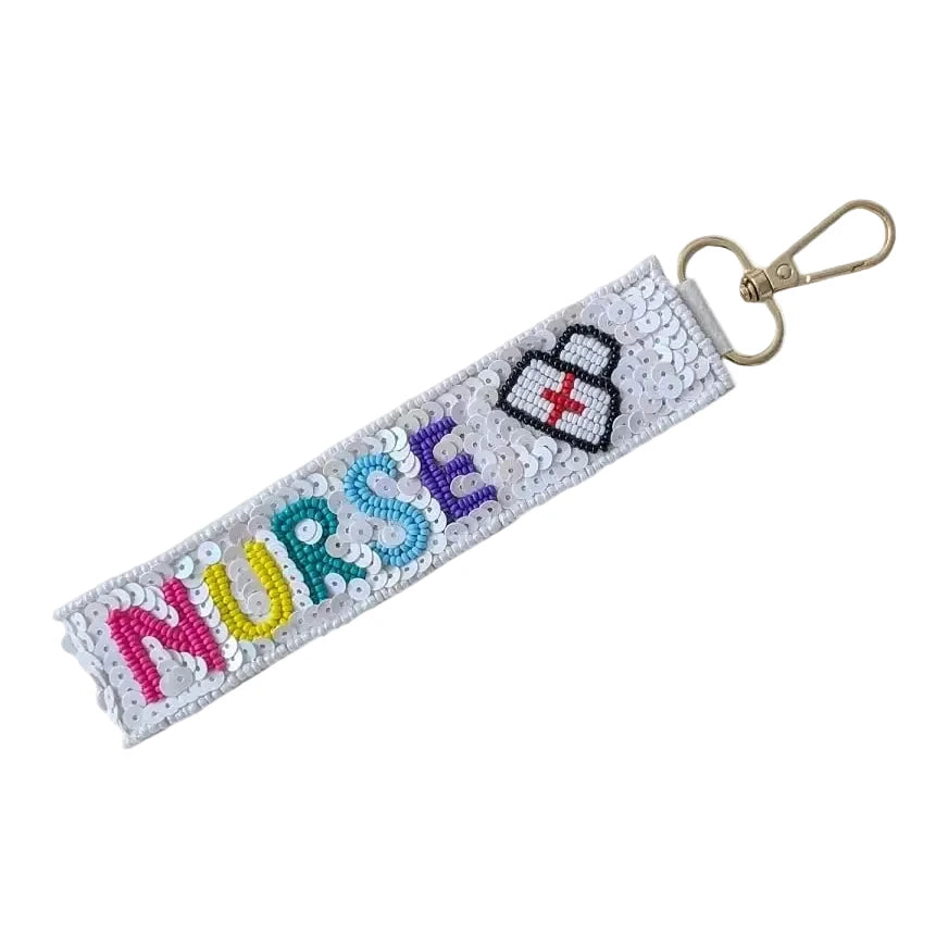 Beaded Nurse Keychain Wristlet