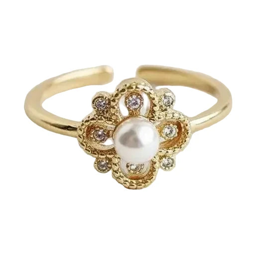Regal Vintage-Inspired Adjustable Ring