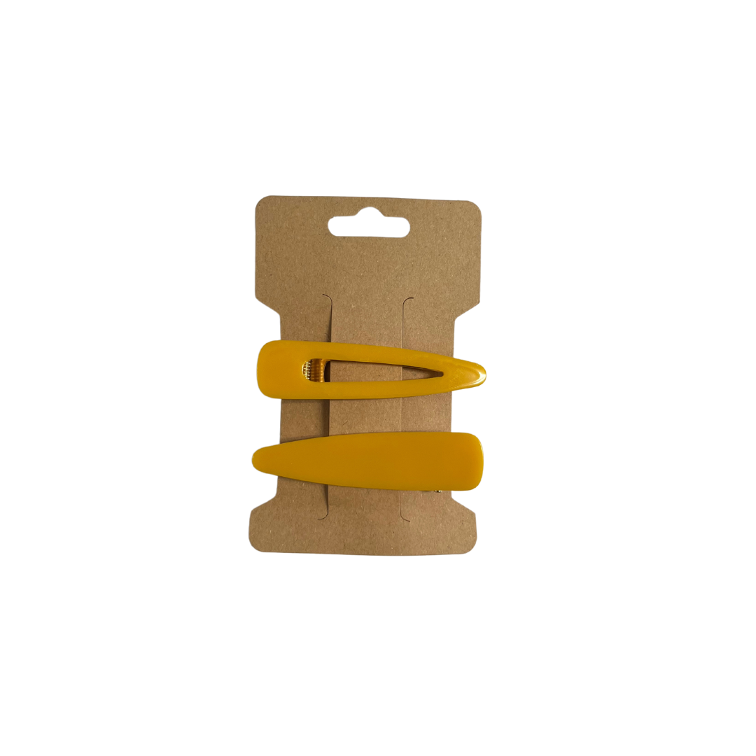Mustard Yellow Acrylic Hair Clip Set
