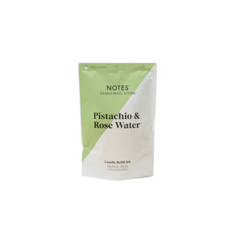 Notes Sustainable Candle Refill Kit - Pistachio and Rose Water