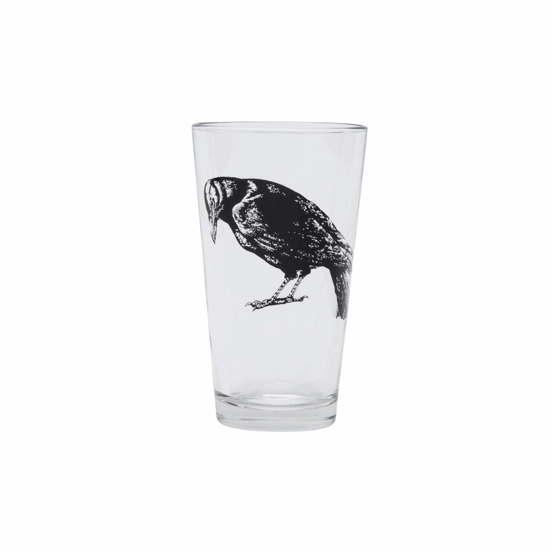 Crow Pint Glass