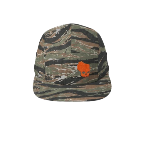 Wiskullsin 5-Panel Hat - Camo and Orange