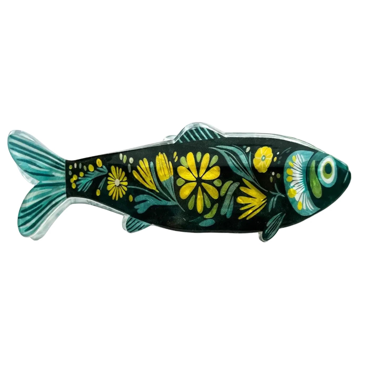 Green Sardine Claw Clip