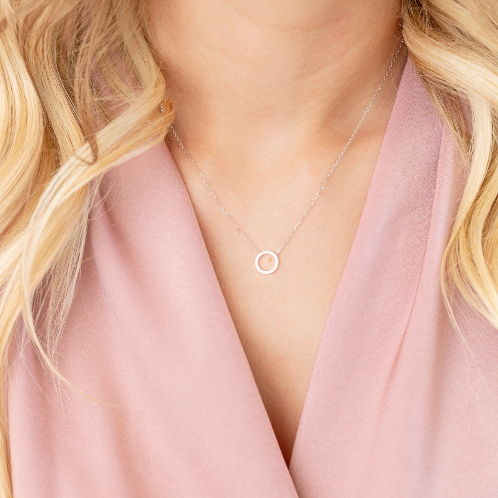 Starlette Eternity Necklace in Silver