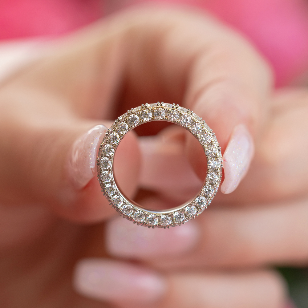 Starlette Jasmine Eternity Ring in Silver