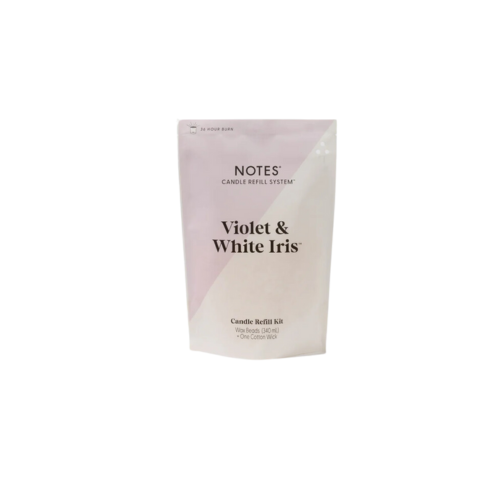 Notes Sustainable Candle Refill Kit - Violet and White Iris