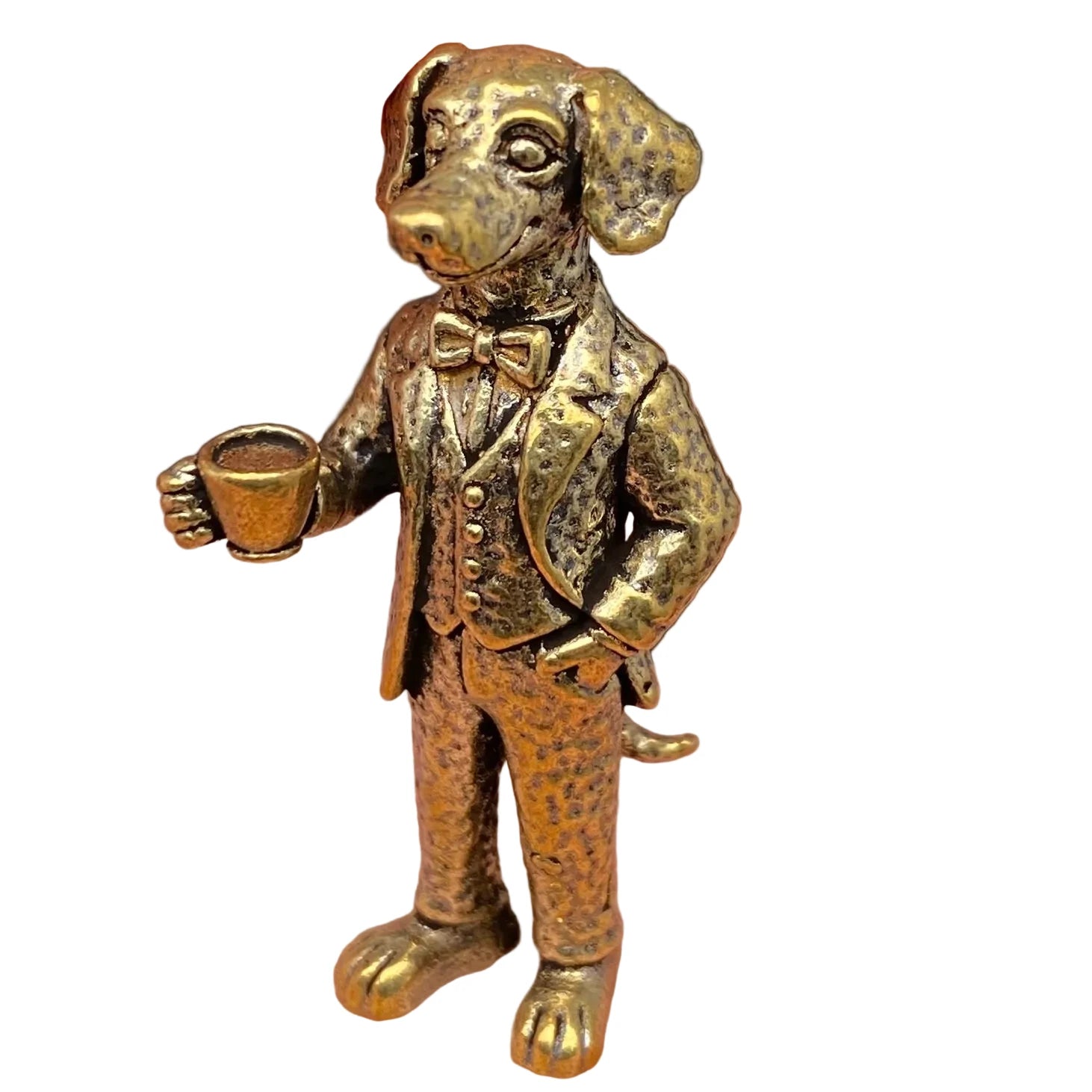 Dog With Coffee Desk Ornament