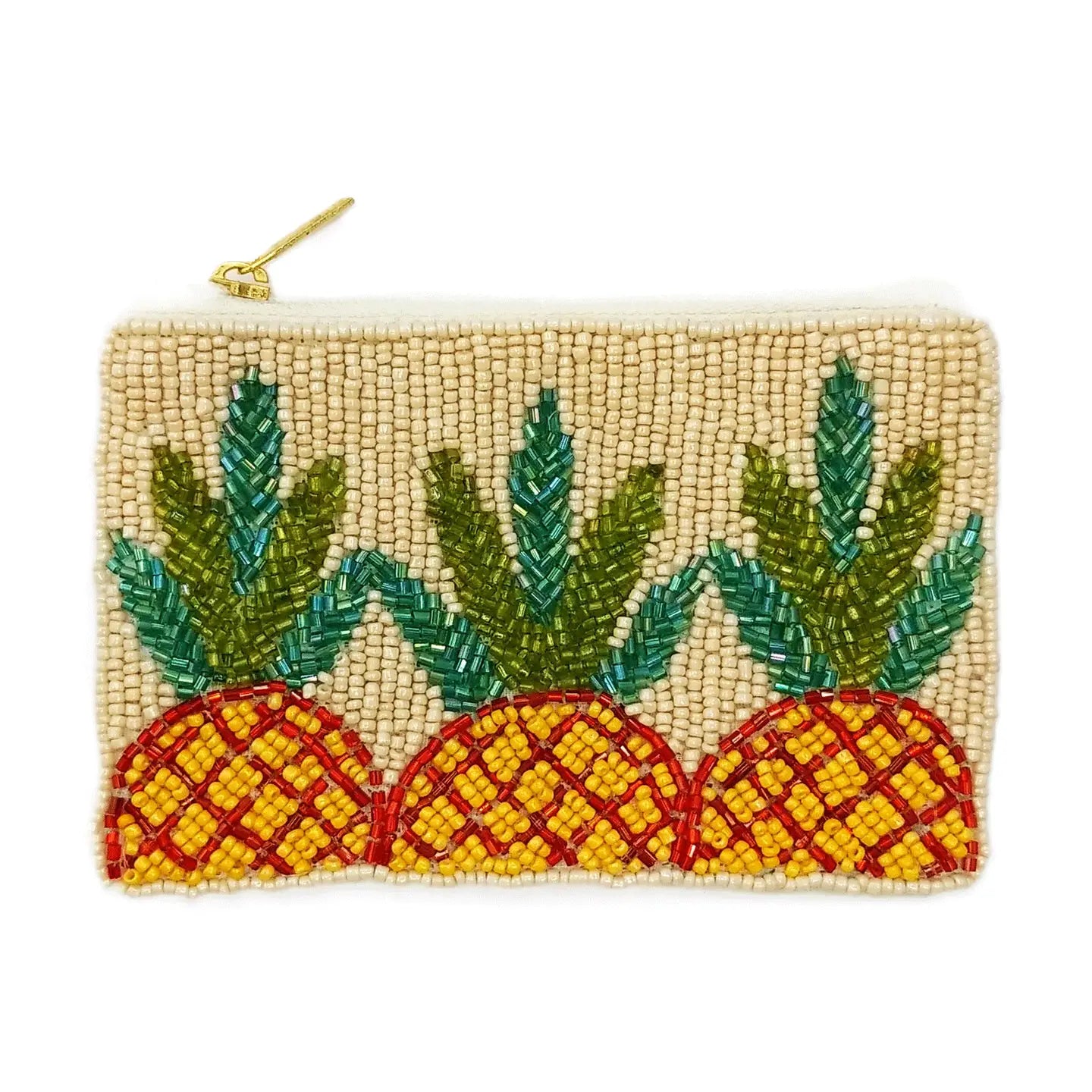 Pineapple Seed Beaded Coin Purse