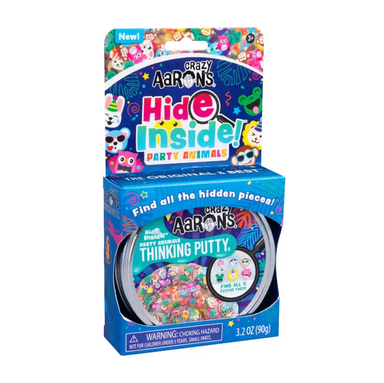 Crazy Aaron's 4" Hide Inside Thinking Putty - Party Animals