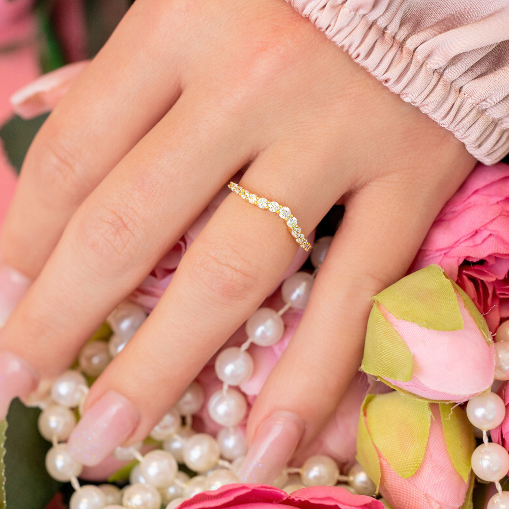 Starlette Gloria Stackable Ring in Gold
