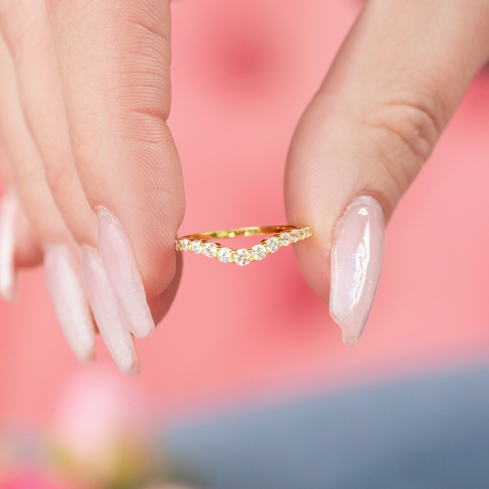 Starlette Gloria Stackable Ring in Gold
