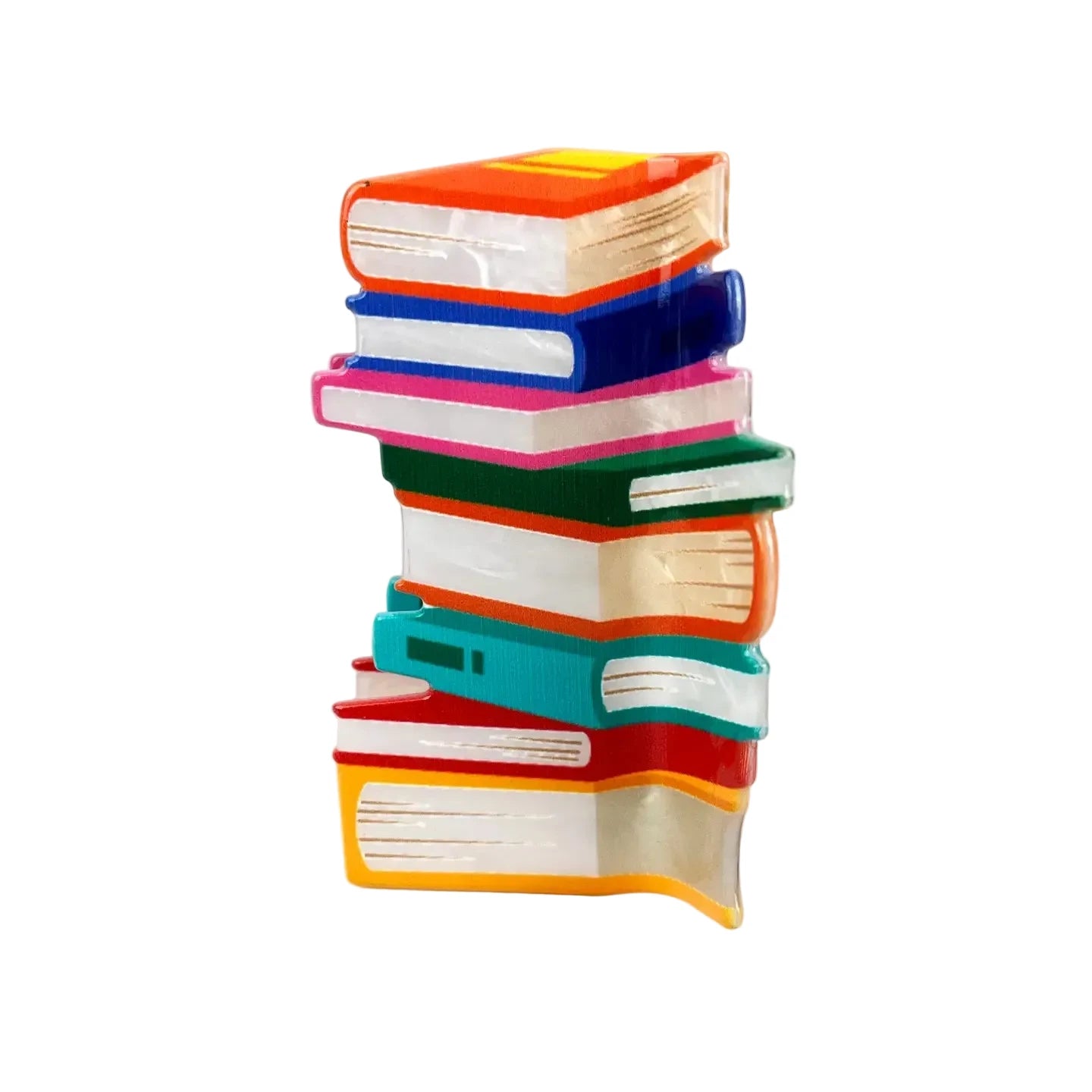 Stack of Books Claw Clip