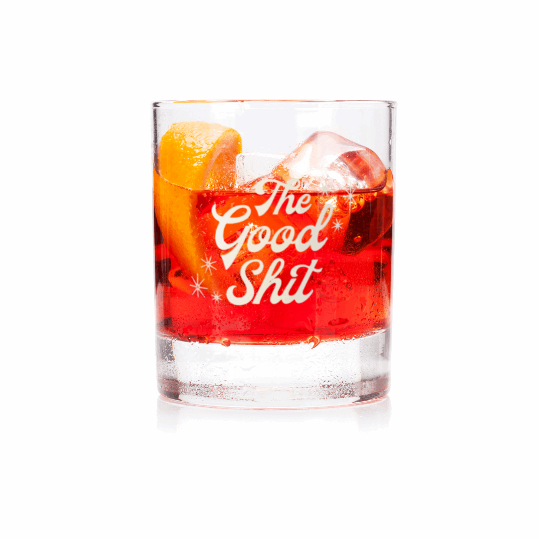 The Good Shit Rocks Glass