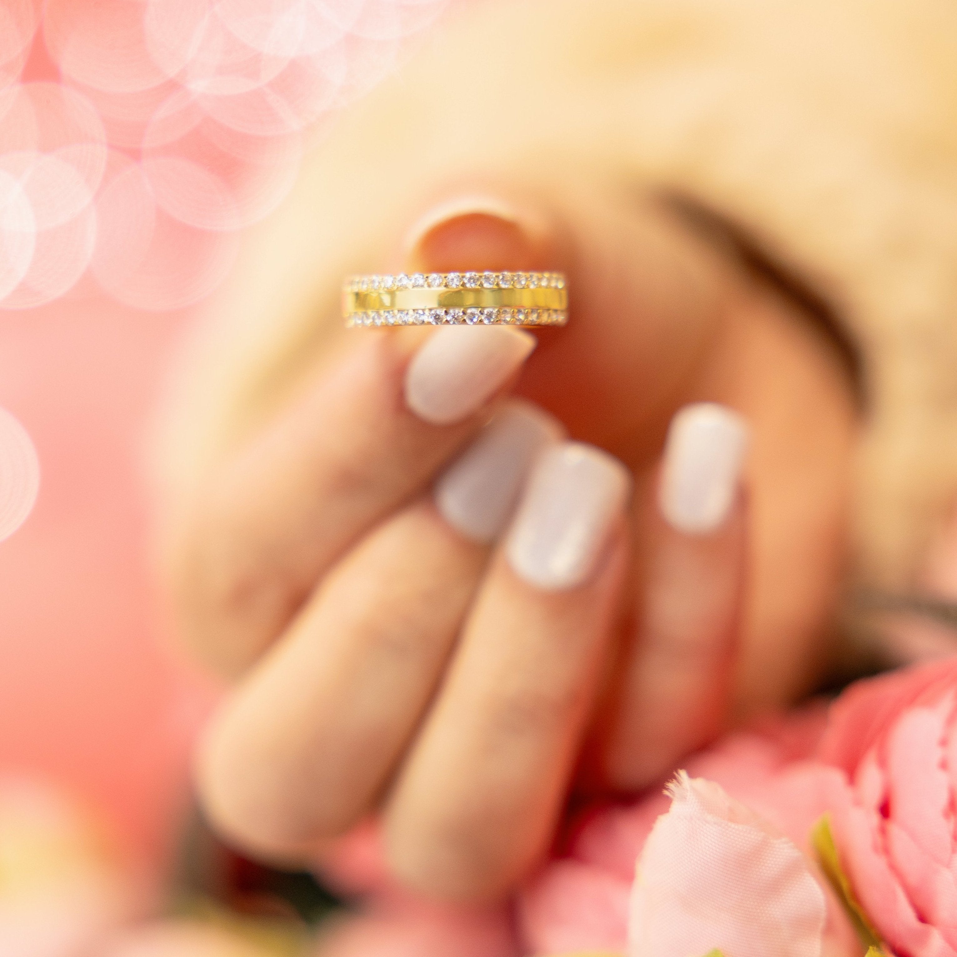 Starlette Macey Eternity Ring in Gold
