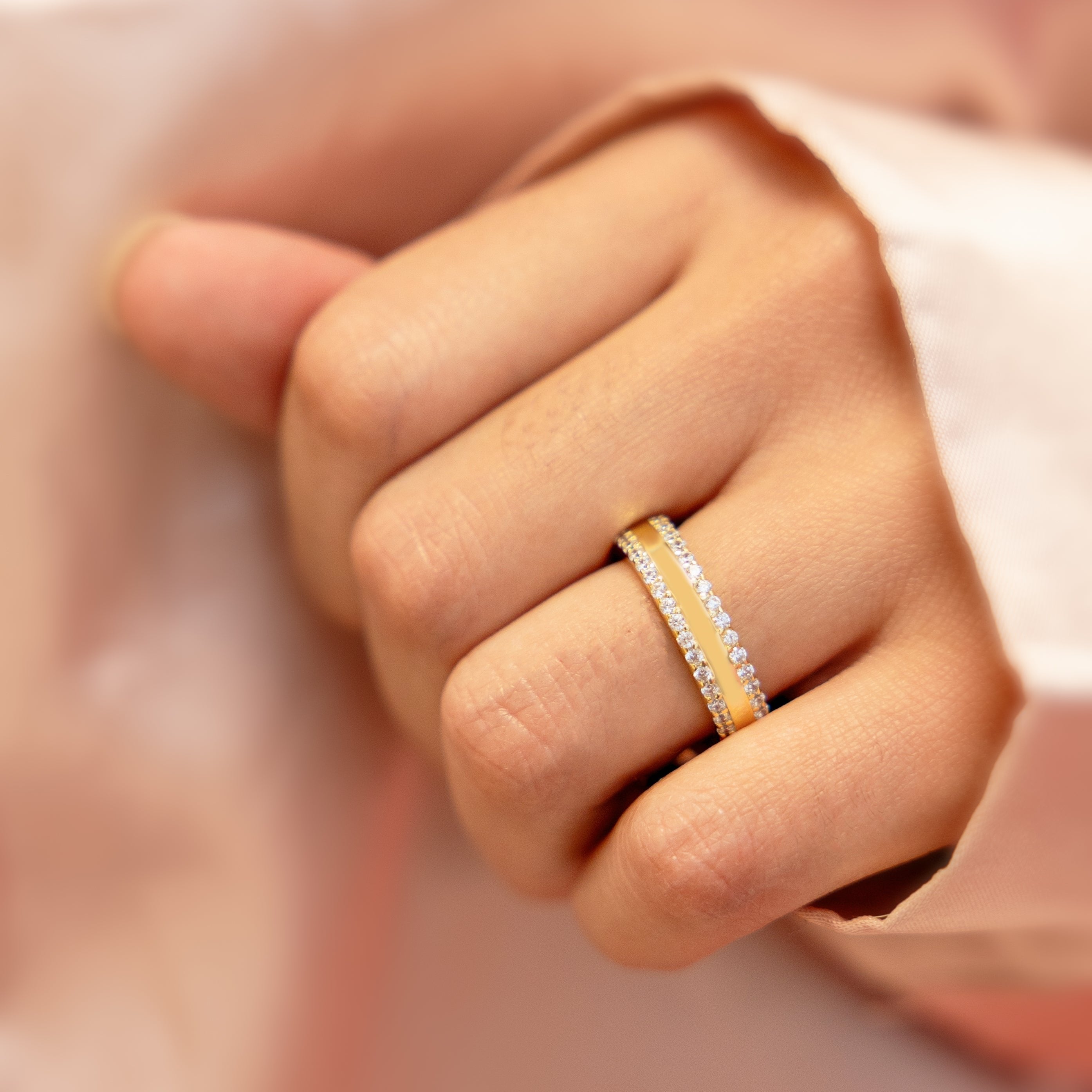 Starlette Macey Eternity Ring in Gold