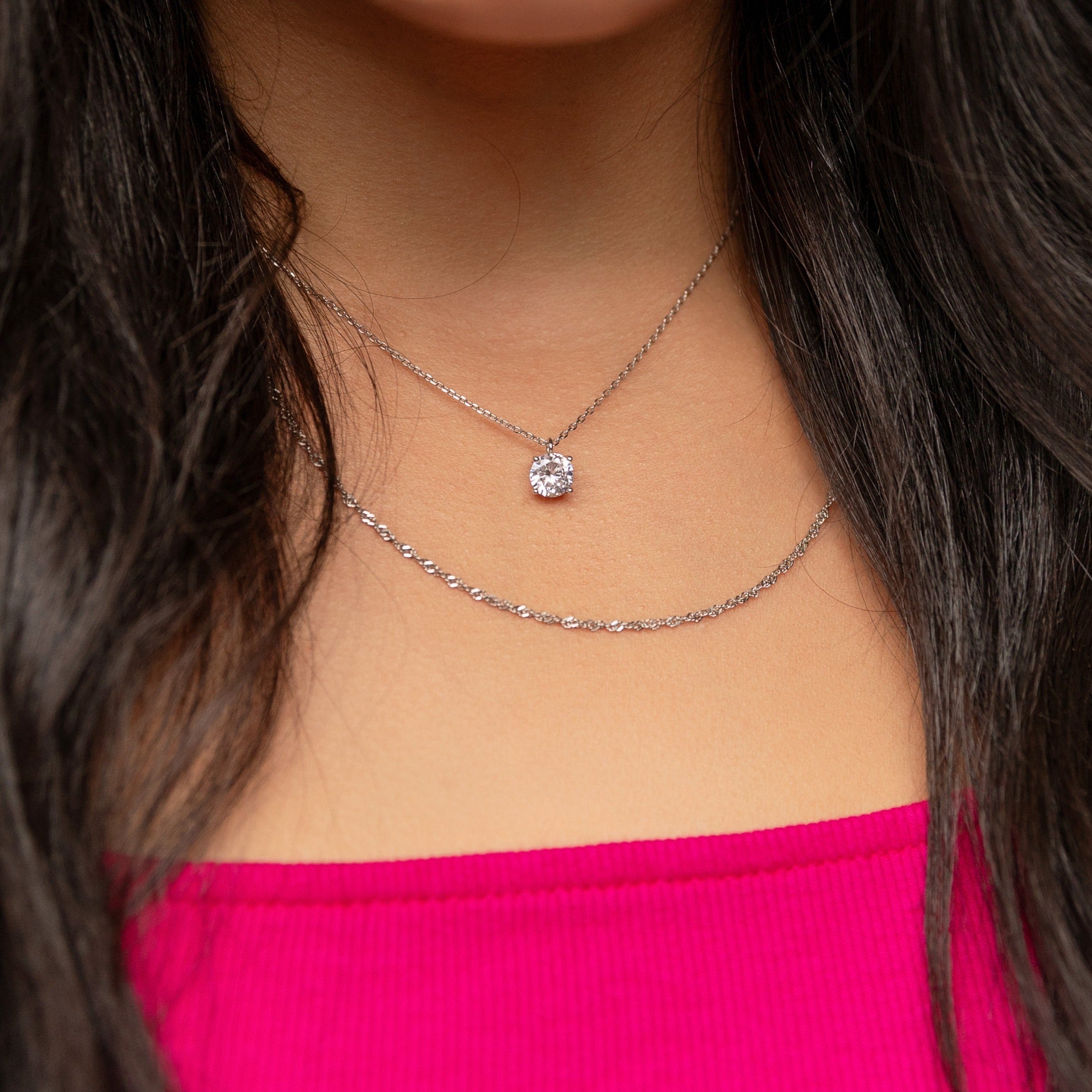 Starlette Brilliant Round Necklace