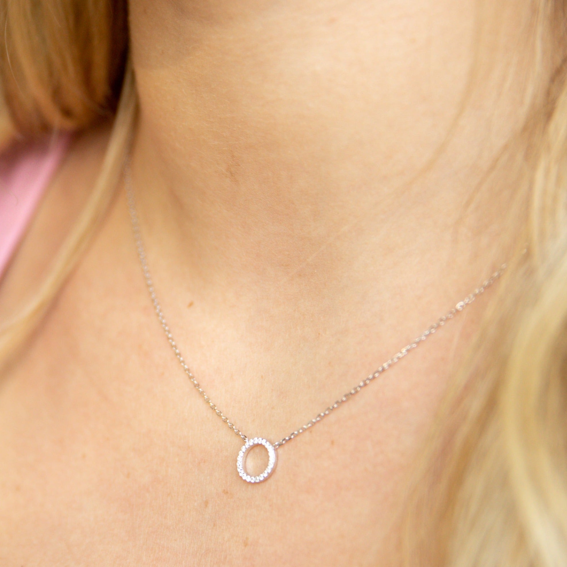 Starlette Eternity Necklace in Silver