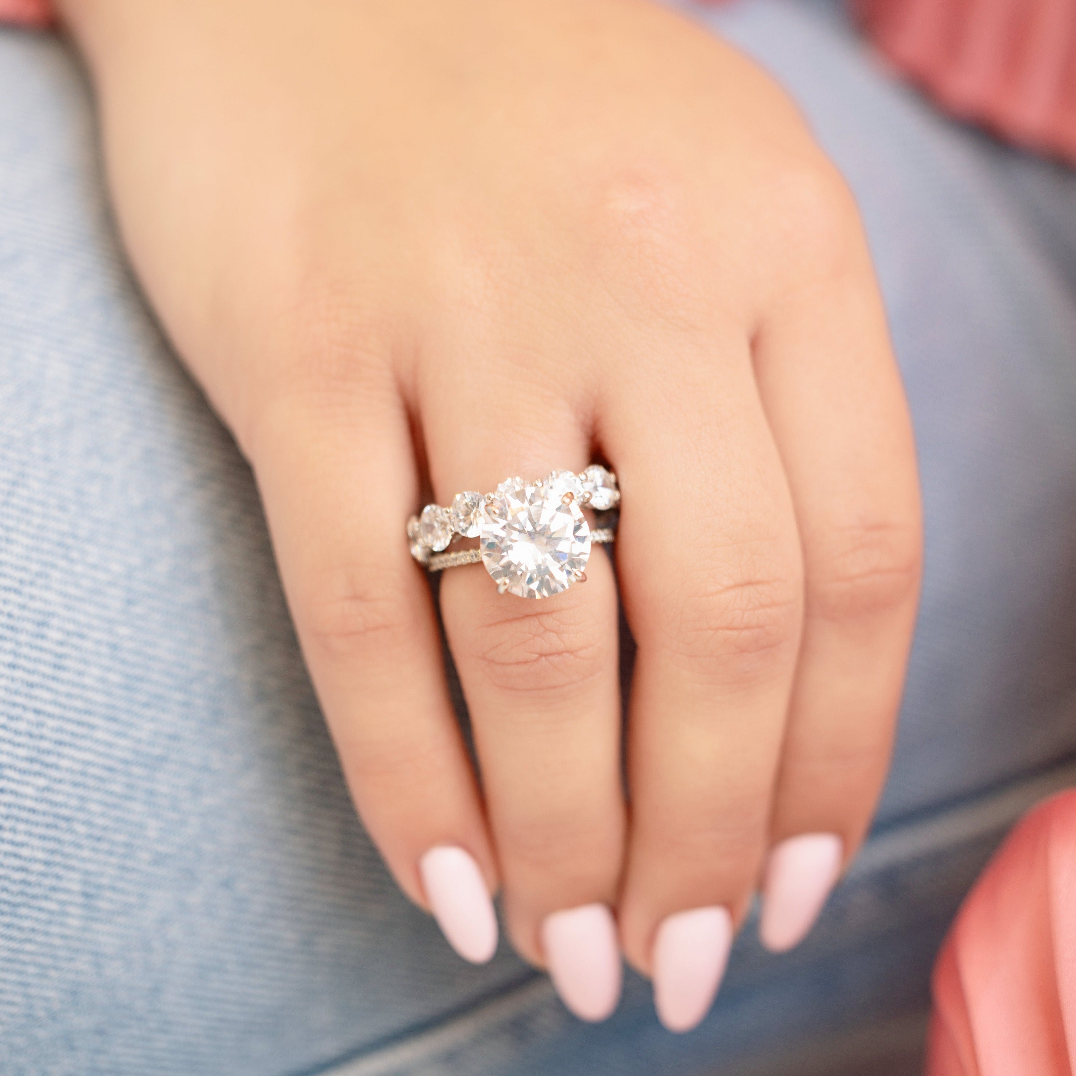 Starlette Evelyn Eternity Ring in Silver