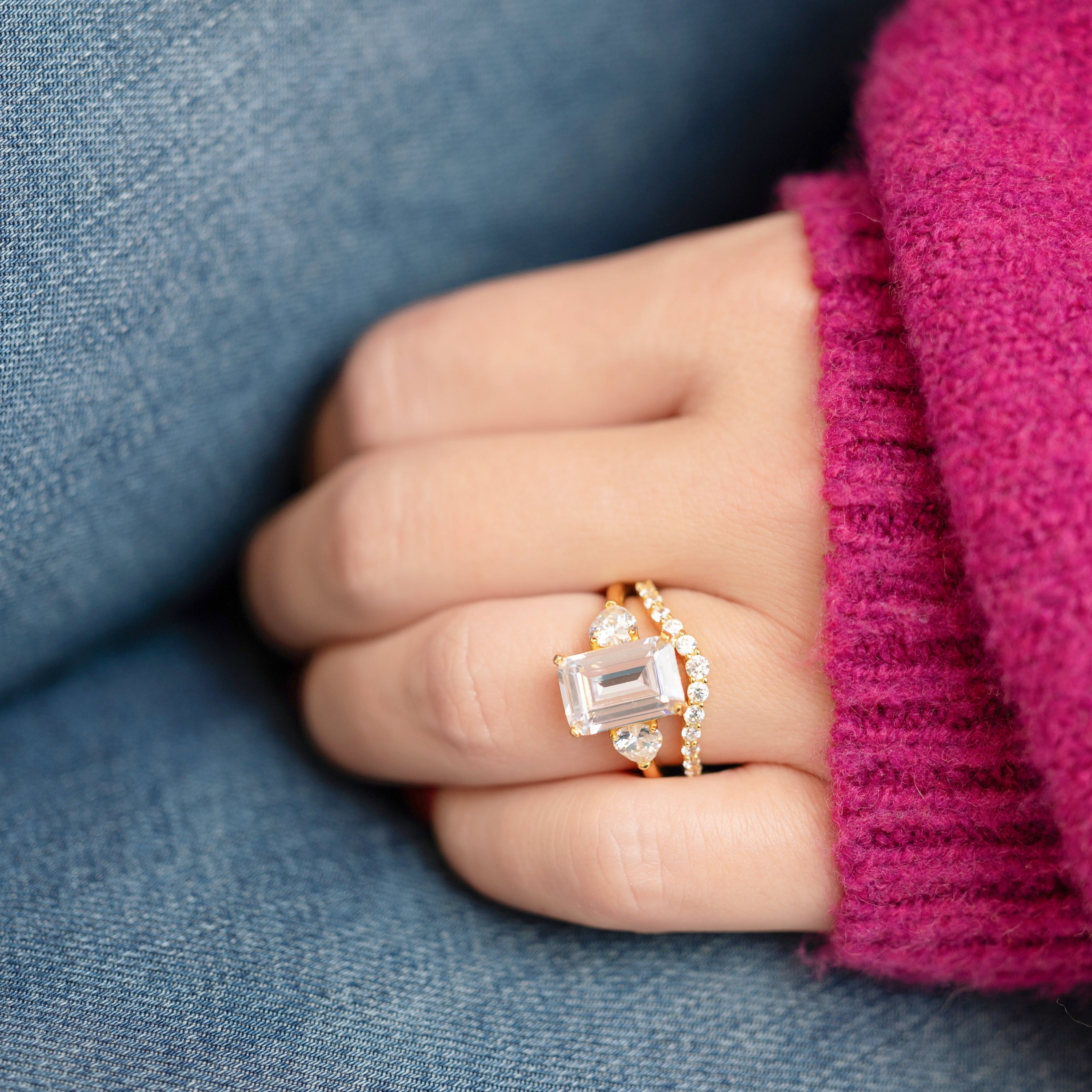 Starlette Gloria Stackable Ring in Gold