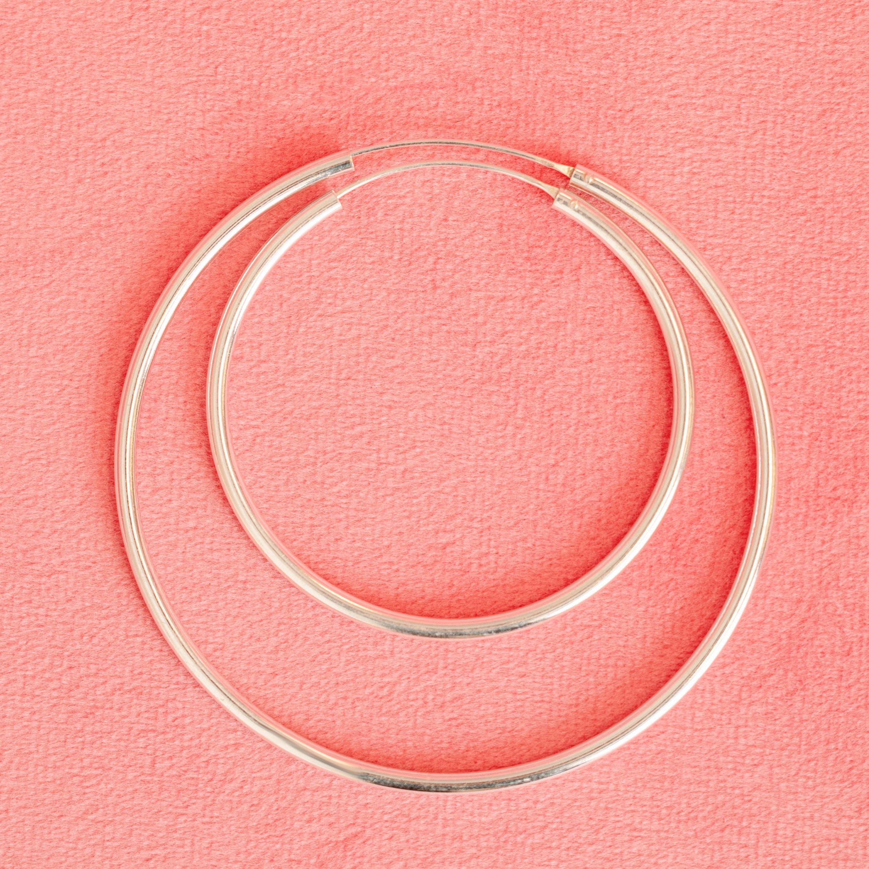 Starlette Silver Hoops