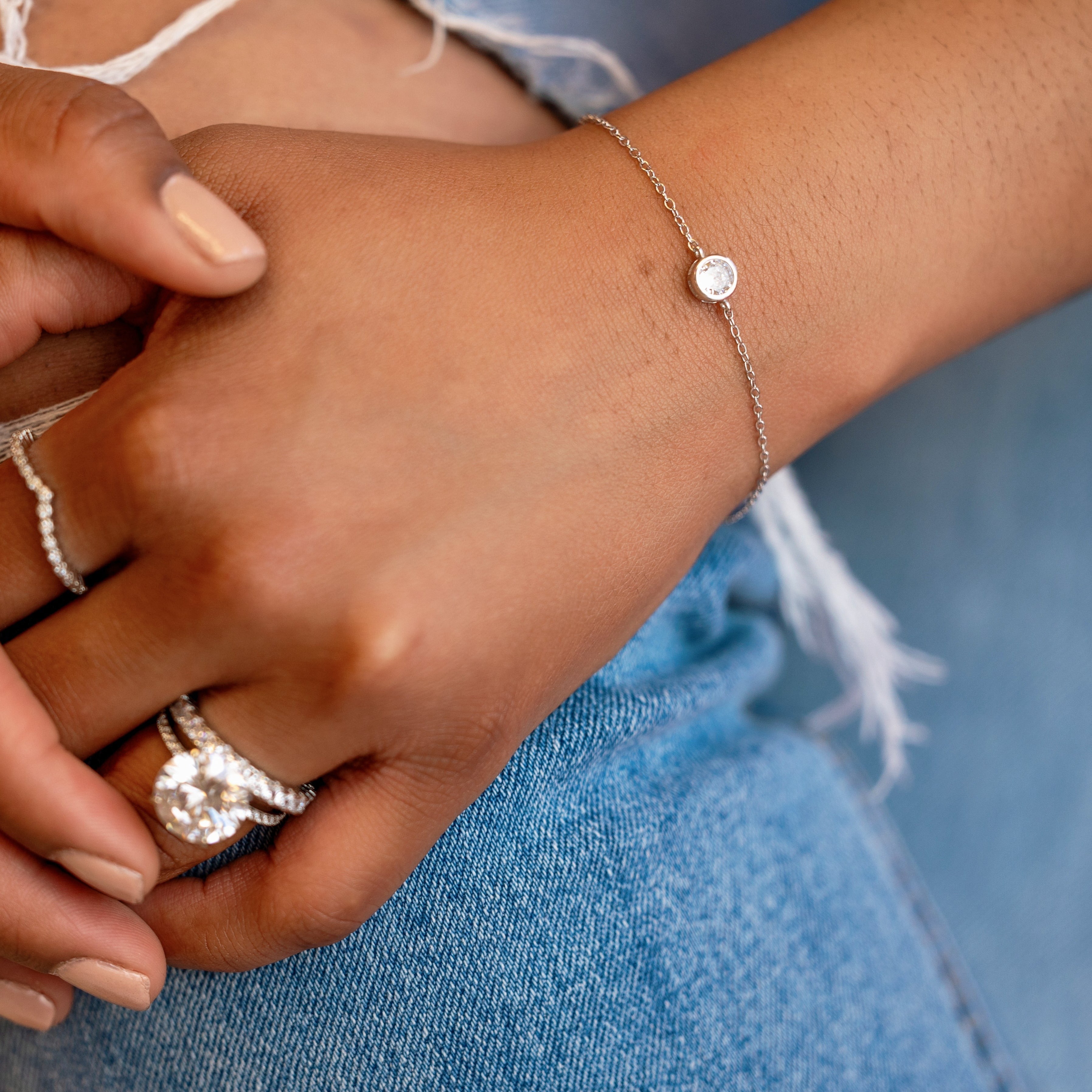 Starlette Bezel Solitaire Bracelet