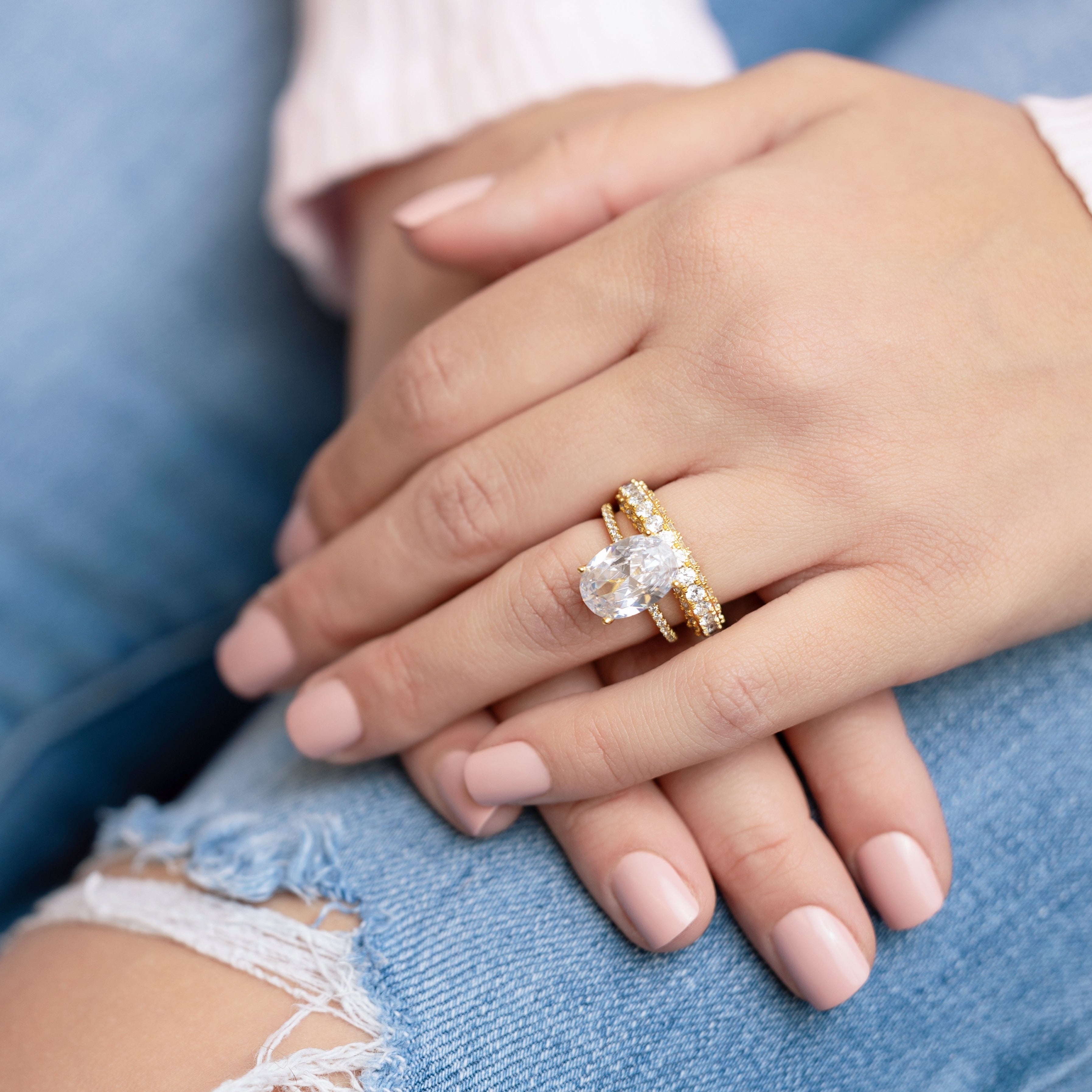 Starlette Jasmine Eternity Band in Gold