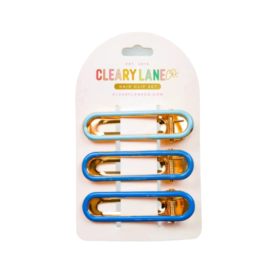 Hair Clip Set - Blue